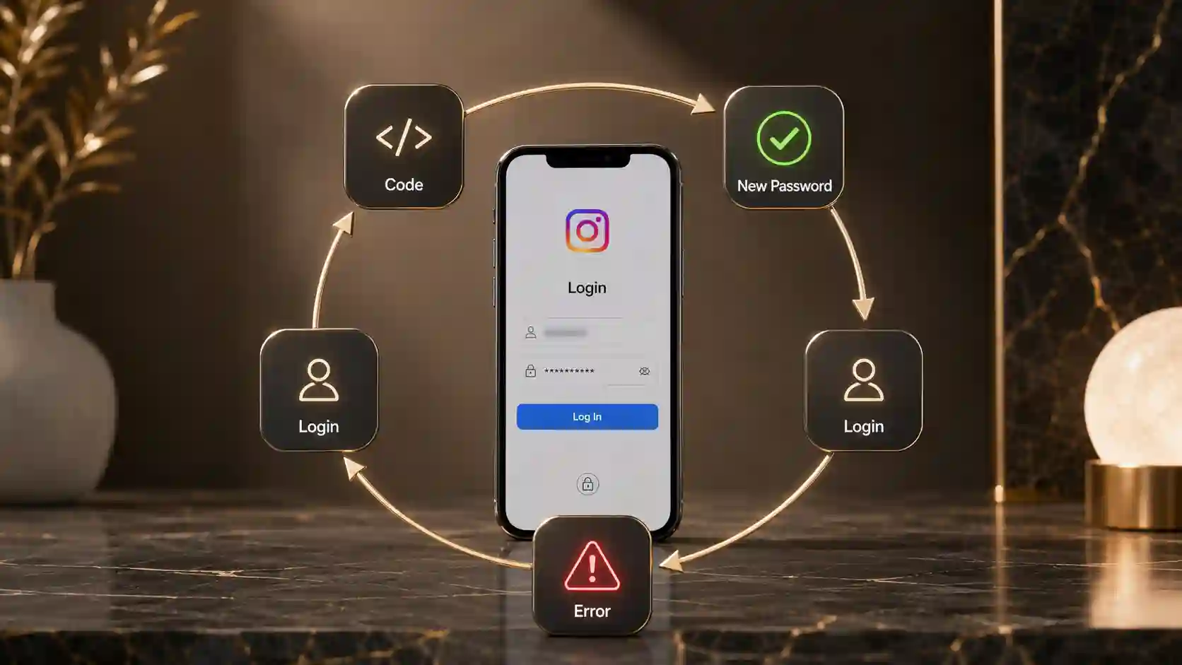 تغییر رمز اینستاگرام موفق شده اما Login انجام نمیشود